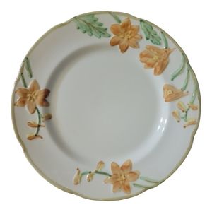 Vtg 1946 HOLLYWOOD CRAFTSMAN AUTUMN BLOOM DINNER PLATE FLORAL CALIFORNIA Metlox